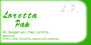 loretta pap business card